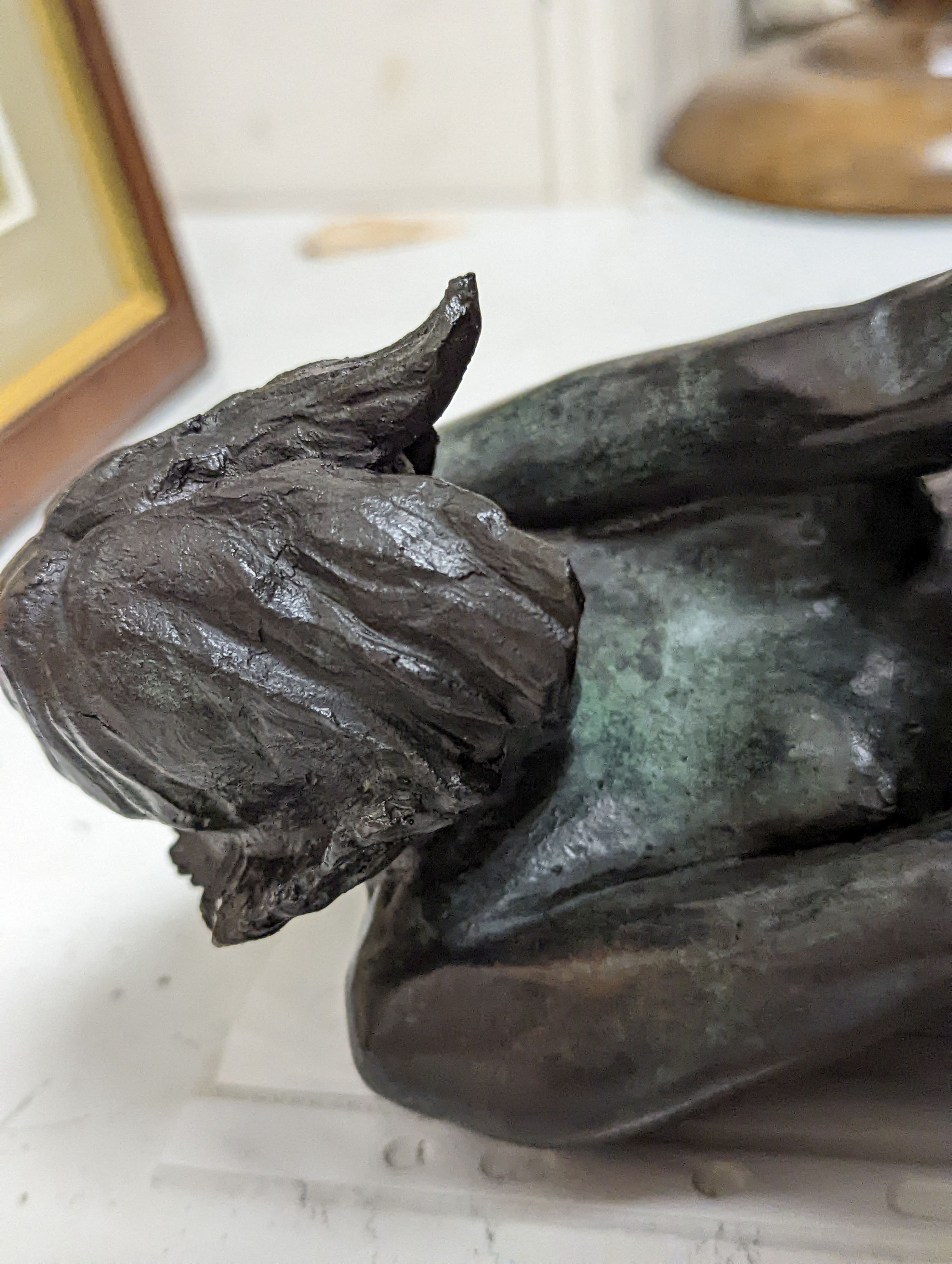 A bronze sculpture entitled Francis , by Mike Roberts, with provenance - 37cm long